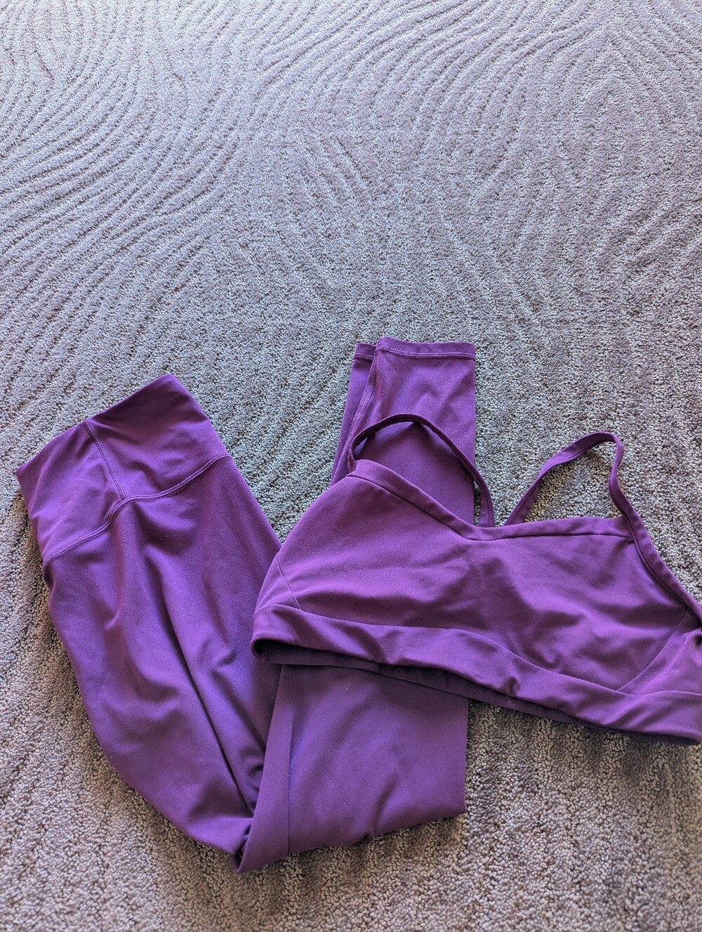 Athleta Matching Work Out Set In Plum EUC